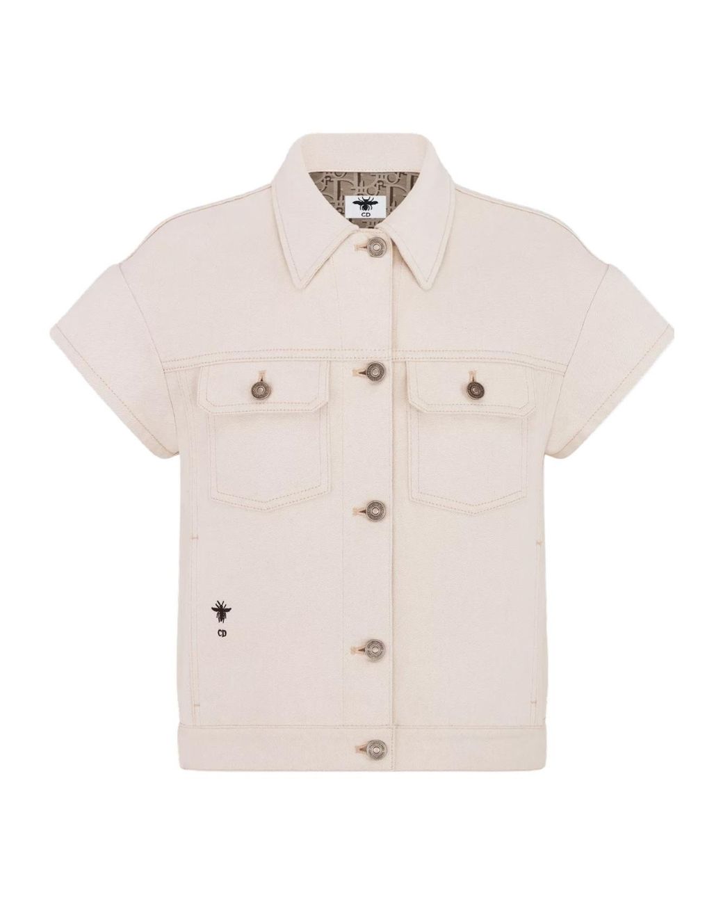 Dior White Jacket With Cap Sleeves