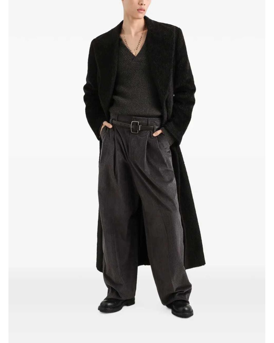 Dolce & Gabbana Black Double-Breasted Coat for men