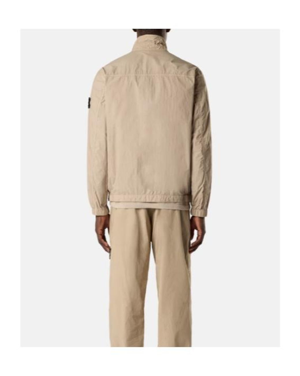 Stone Island Natural Stand Collar Zip Jacket for men