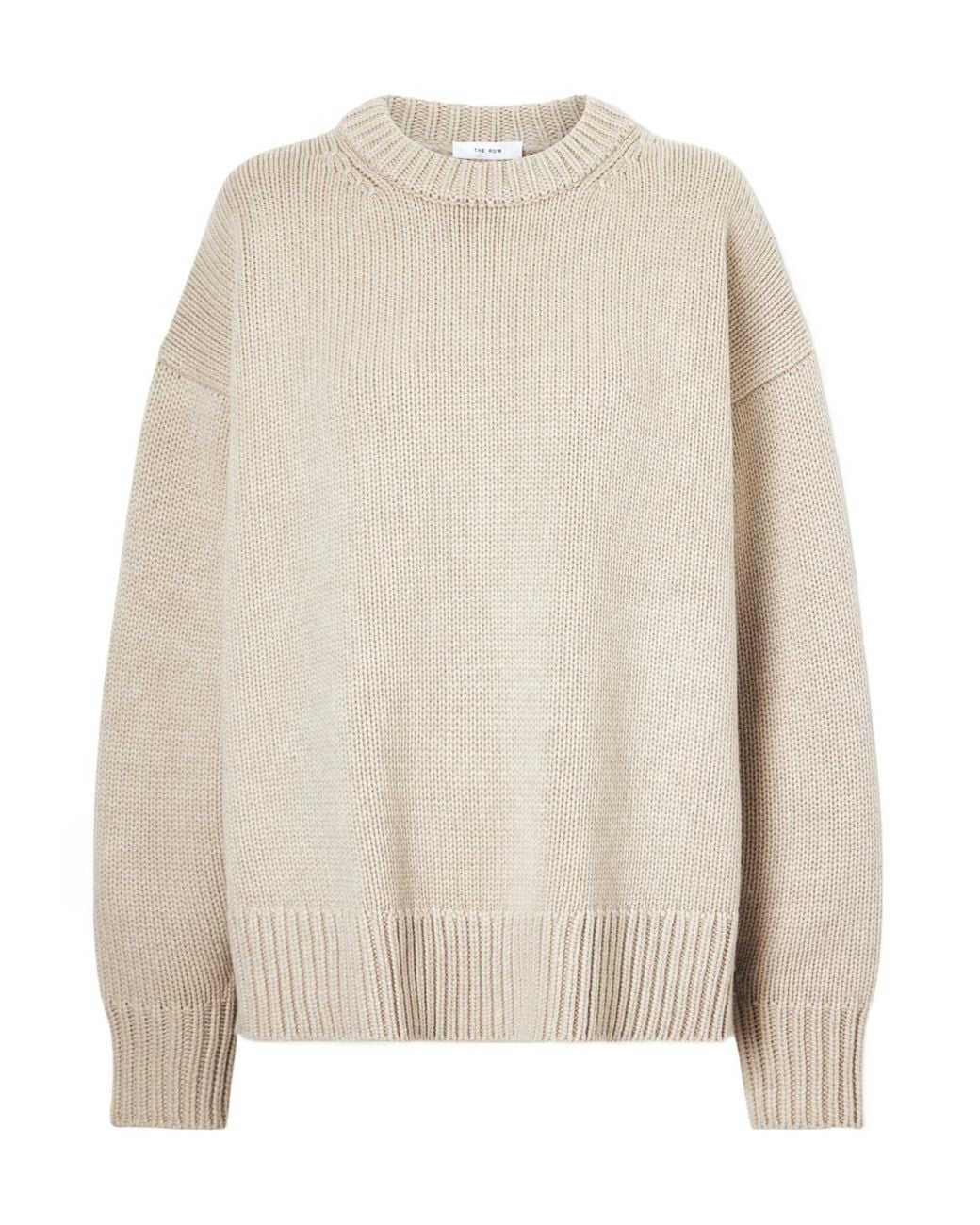 The Row White Essentials Ophelia Oversized Wool And Cashmere-Blend Sweater