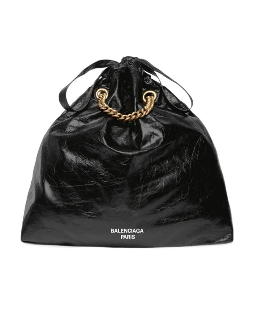 Balenciaga Black Crush Medium Tote Bag