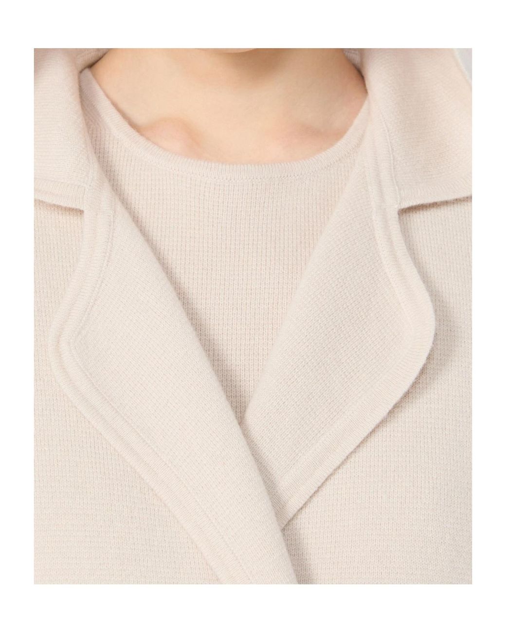 Max Mara Natural Wool And Cashmere Hooded Cardigan