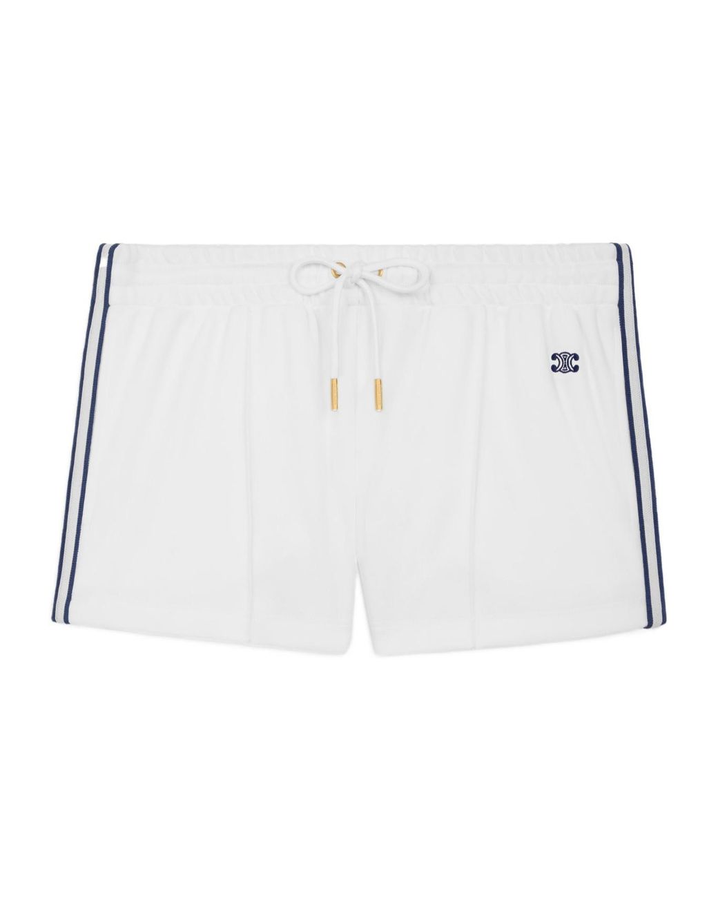 Céline Blue Double Jersey Mini Shorts