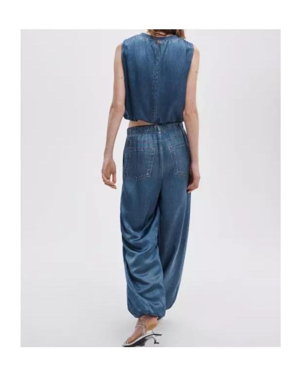 Rag & Bone Blue Miramar Satin Bubble Pants
