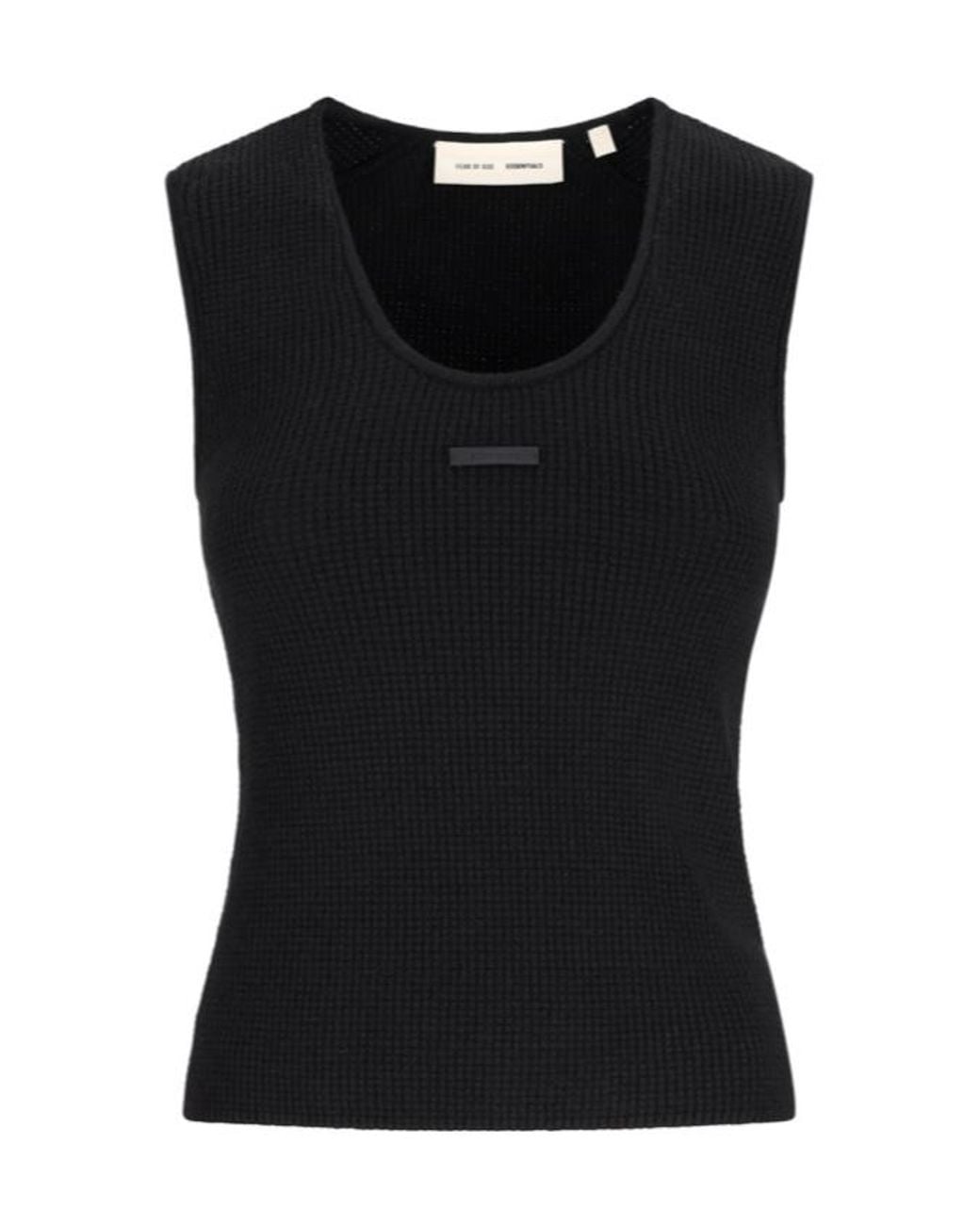 Fear Of God Black Logo Patch Ribbed Tank
