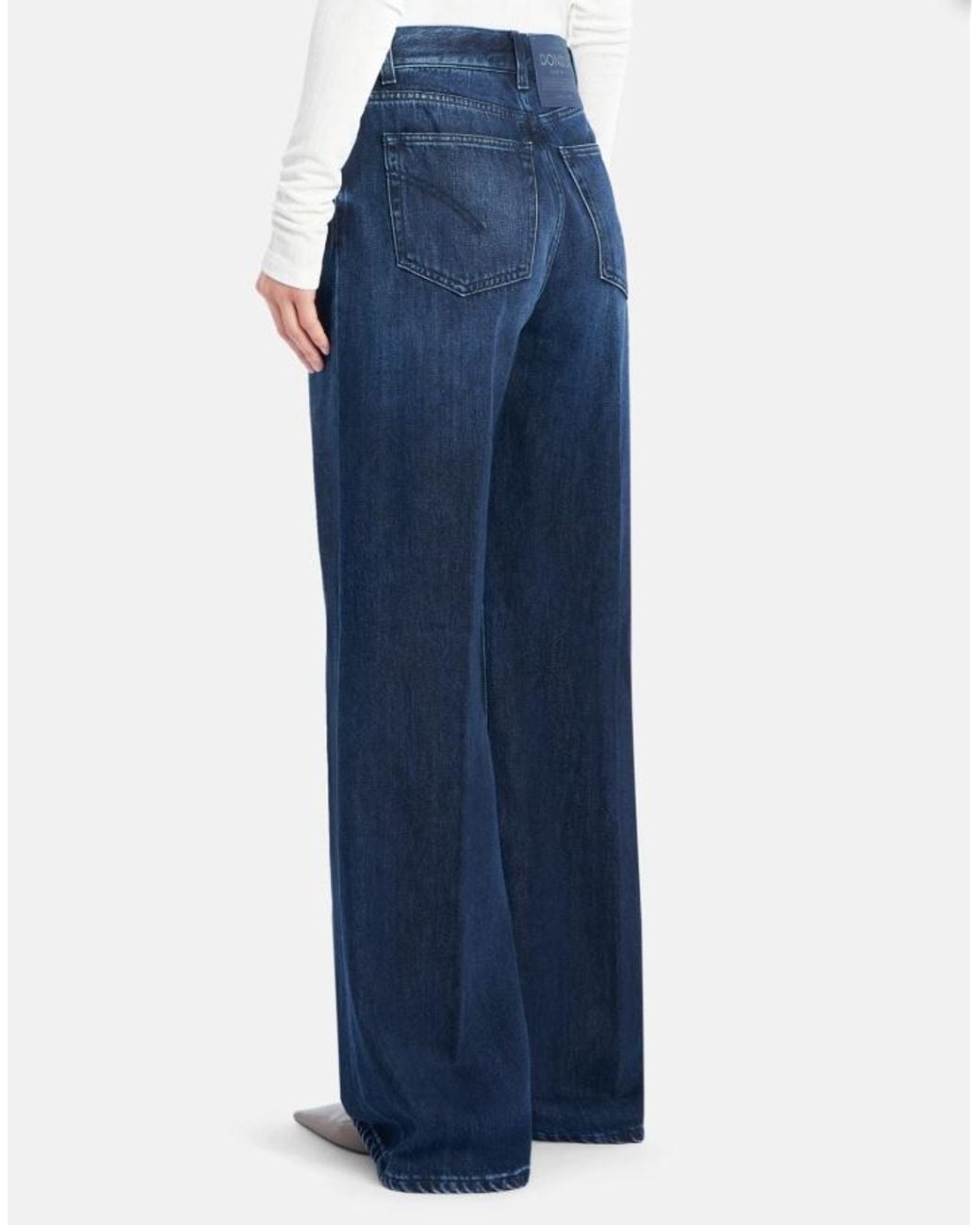 Dondup Blue Amber Wide-Leg Jeans