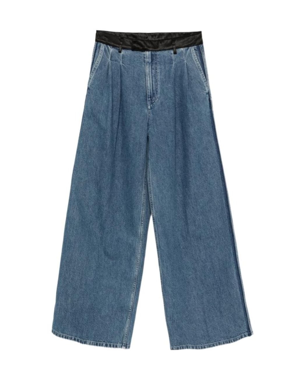 Forte_forte Blue Pleated Wide-Leg Jeans