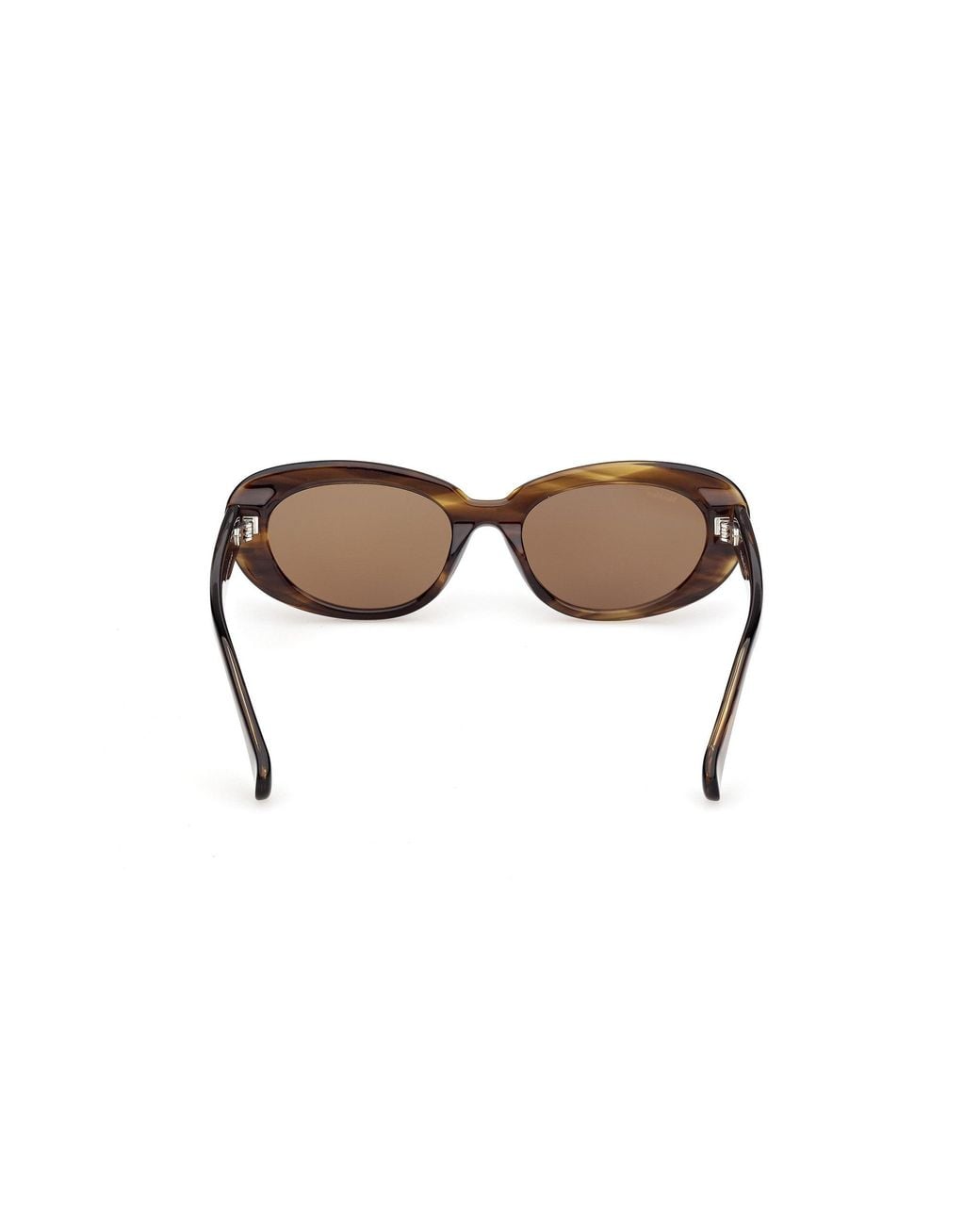 Max Mara White Oval Frame Sunglasses