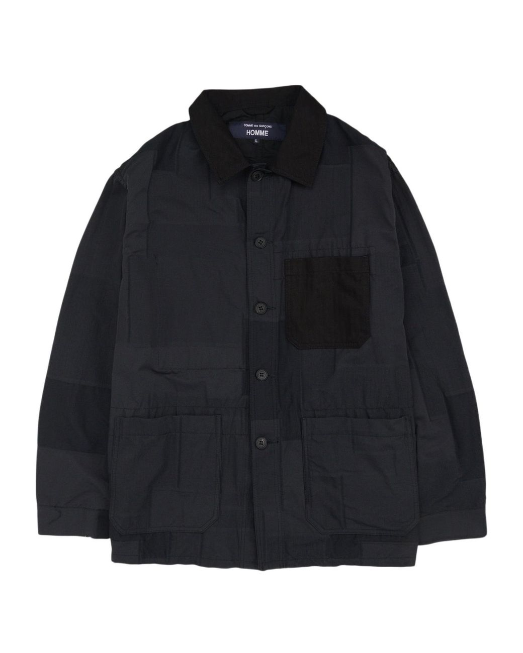 Comme des Garçons Black Long-Sleeved Casual Jacket for men