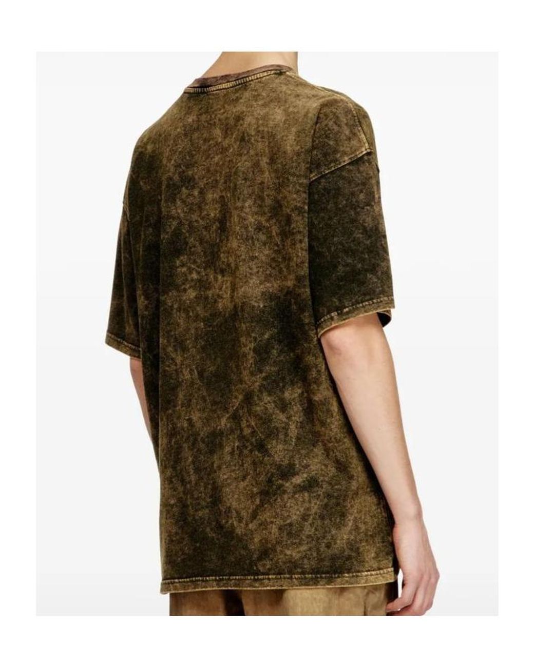 DIESEL Green Washed Logo T-Shirt for men