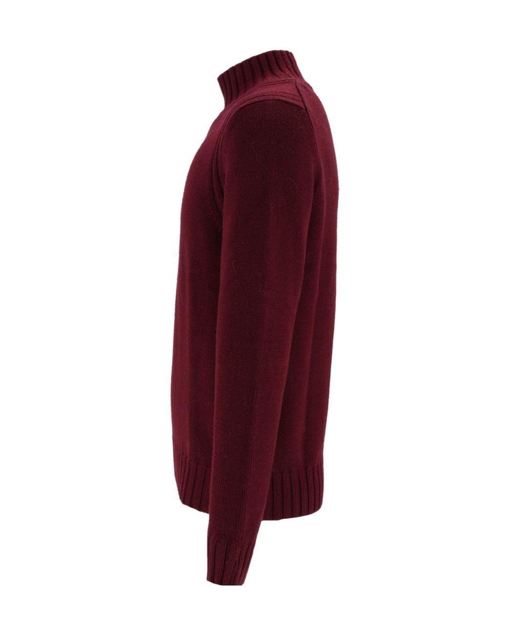 Ballantyne Red Ribbed Turtleneck Knitted Jumper for men