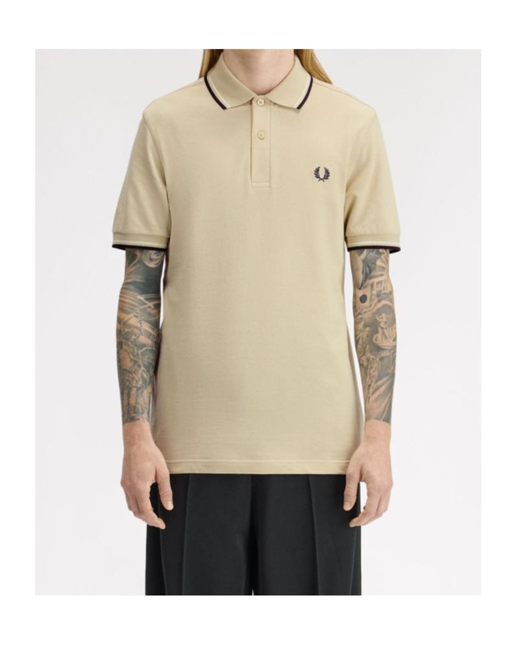 Fred Perry Natural Short-Sleeved Polo Shirt for men
