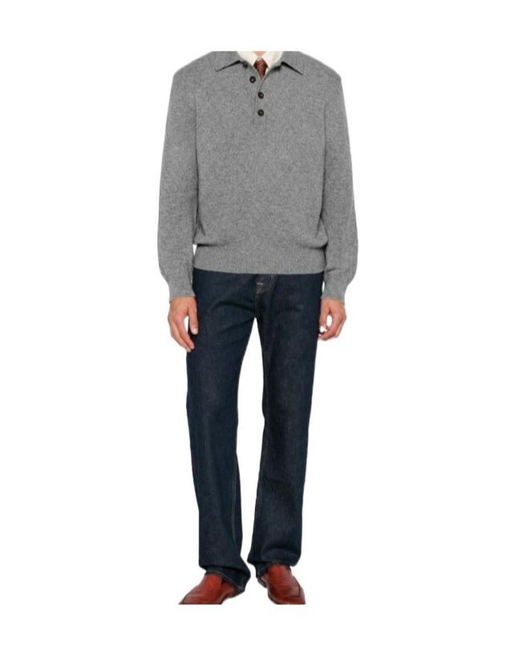 Eleventy Gray Long-Sleeved Sweater for men