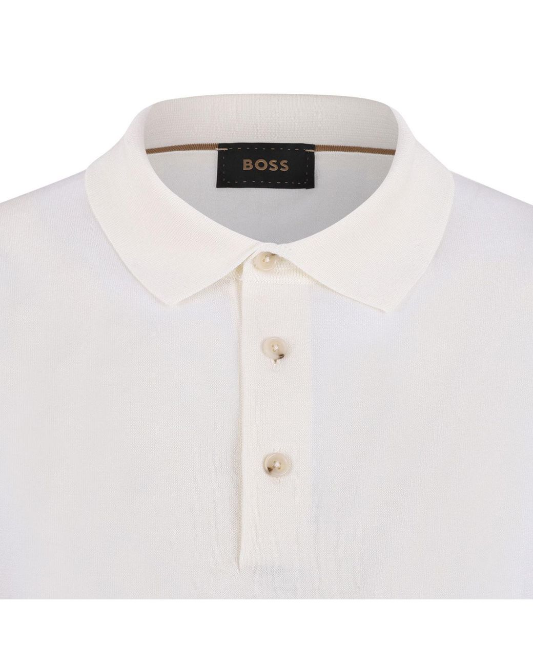 Boss White Boss Fine Knit Polo Shirt for men
