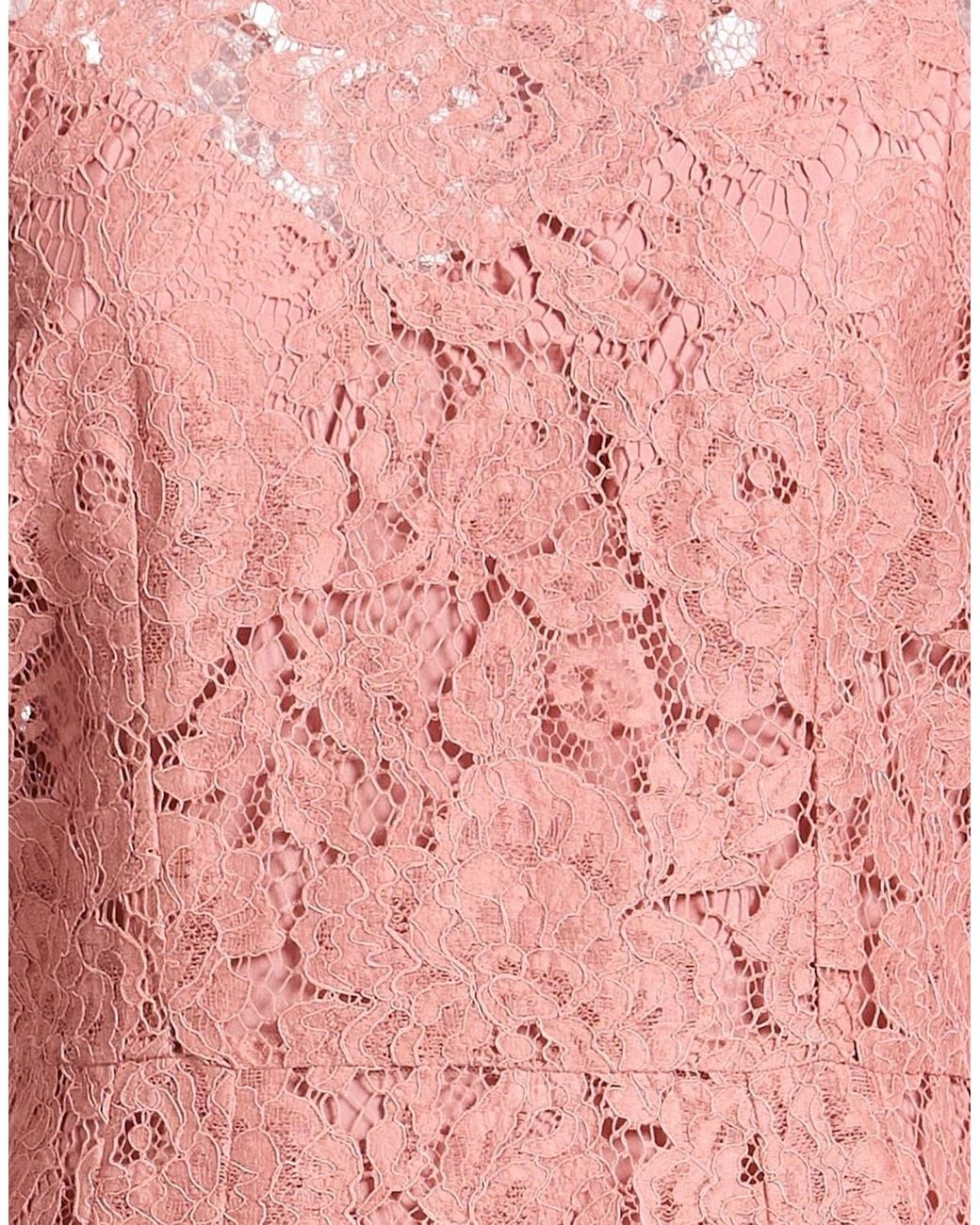 Dolce & Gabbana Pink Bodycon Lace Dress