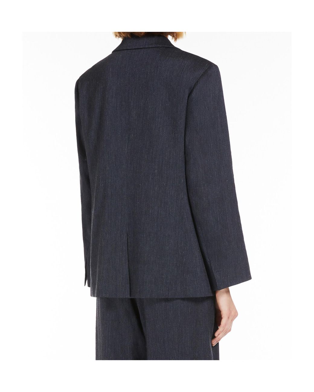 Max Mara Blue 'S Derna Single-Breasted Long-Sleeved Jacket