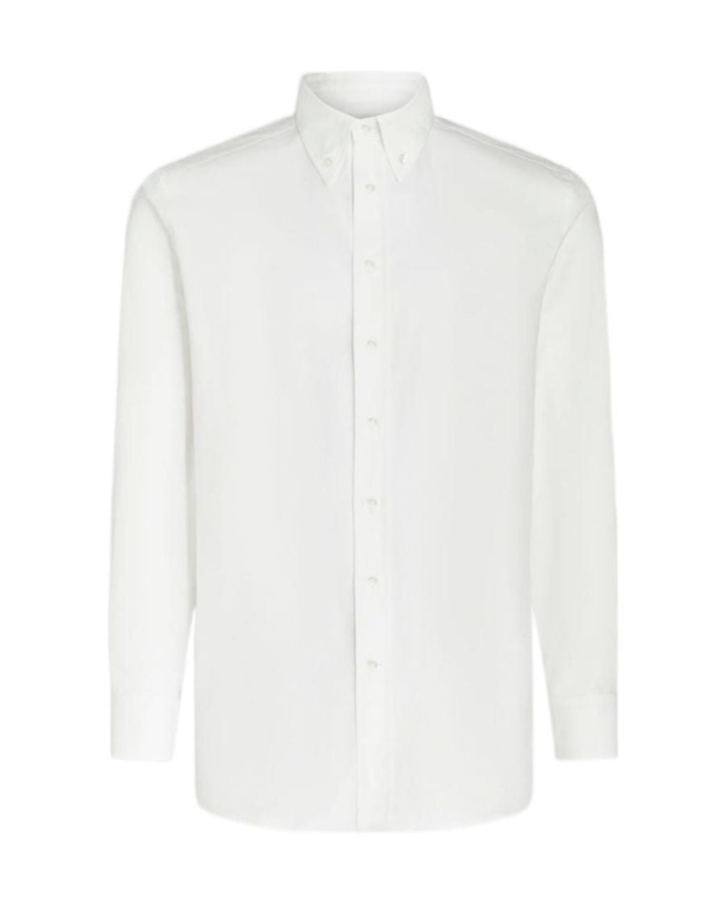 Etro White Logo-Embroidered Button-Down Shirt for men