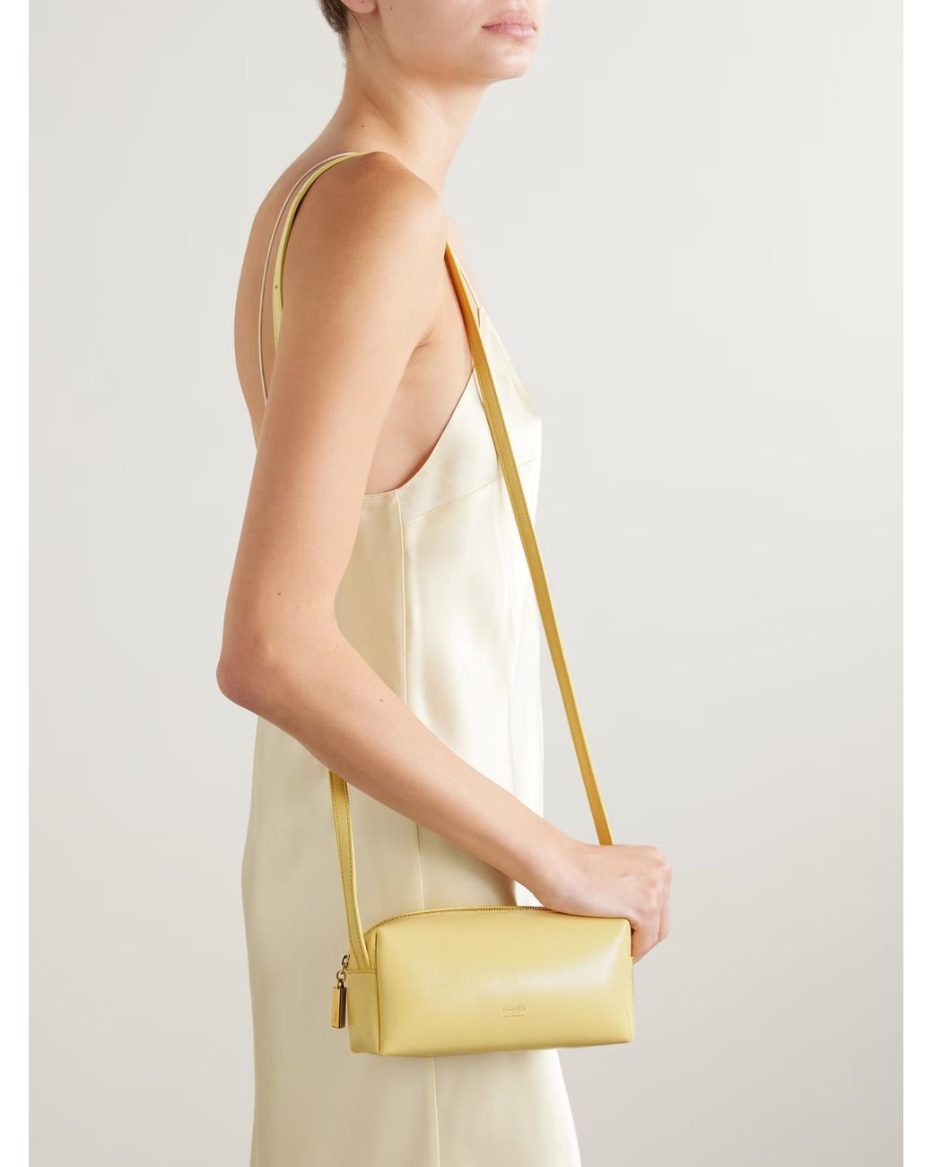 Khaite Yellow Kye Logo Printed Mini Crossbody Bag