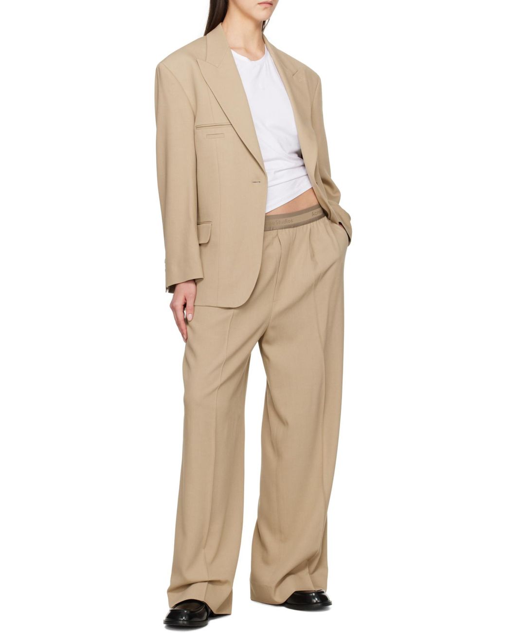 Acne Multicolor Logo Tape Trousers