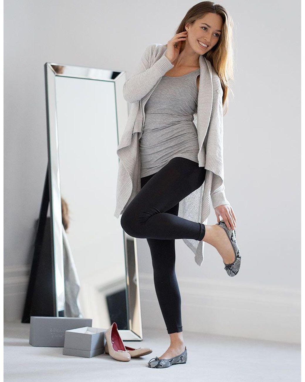 Cashmere Waterfall Maternity Cardigan 
