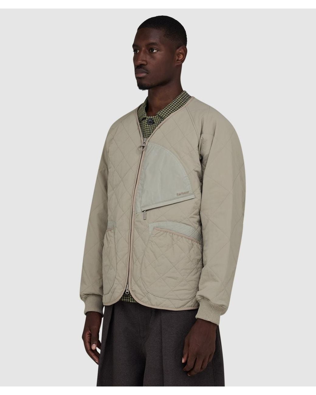 Barbour Natural X Norbit Quilt Jacket (Concrete for men