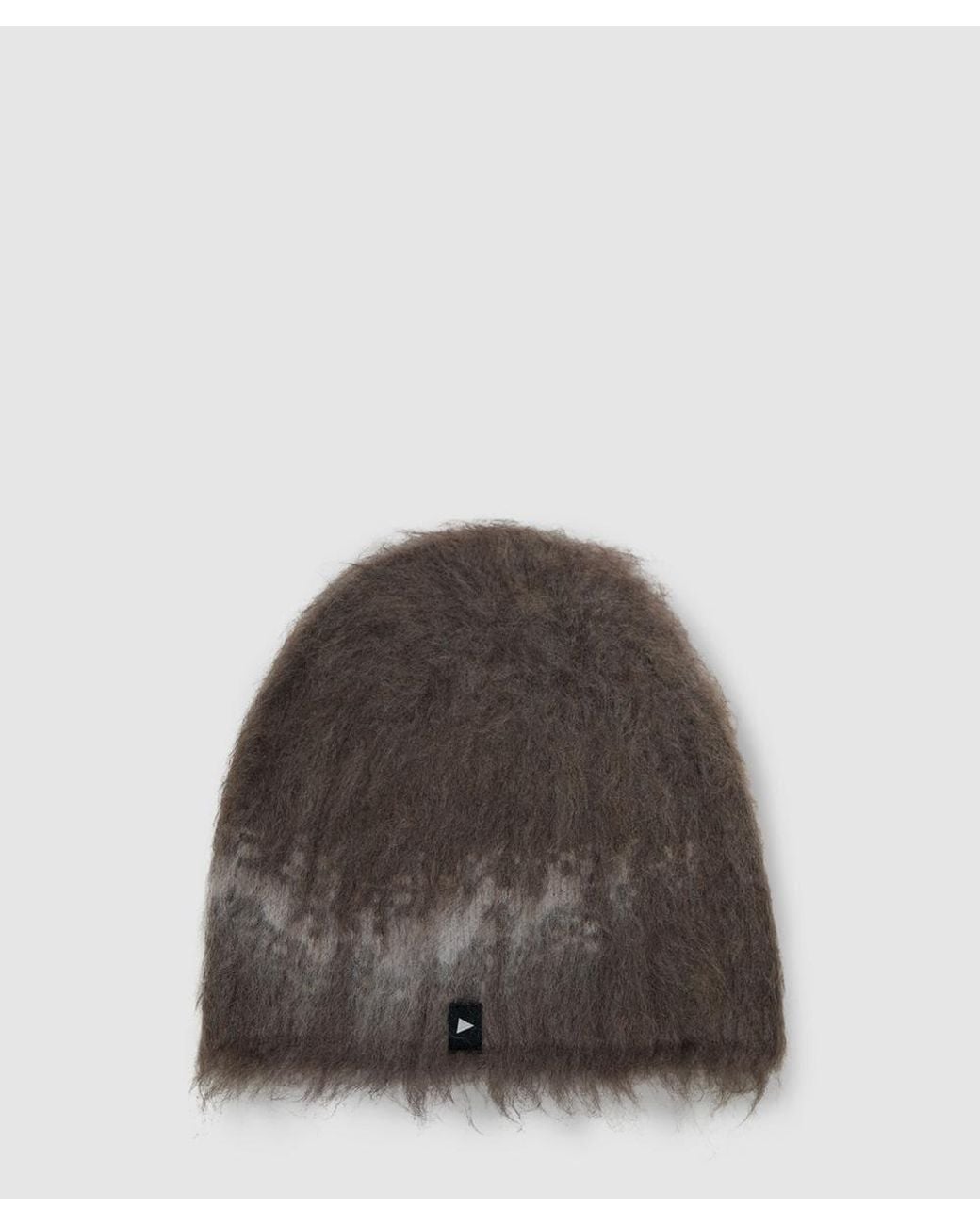 And Wander Brown Jacquard Shaggy Knit Cap