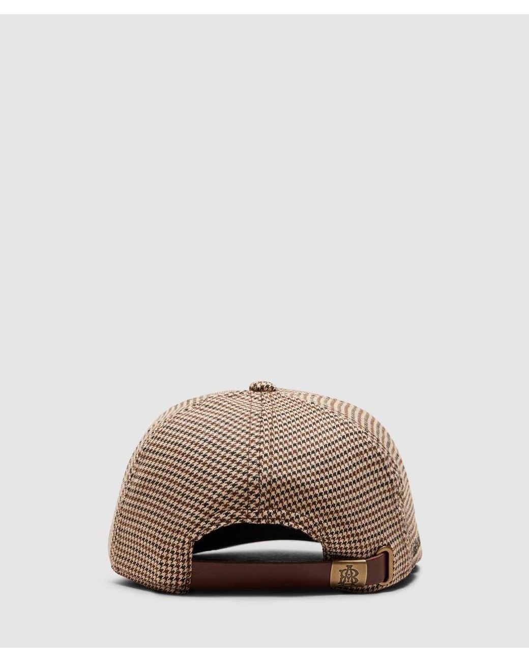 About Blank Brown Monogram Puppy Tooth Cap /Sand
