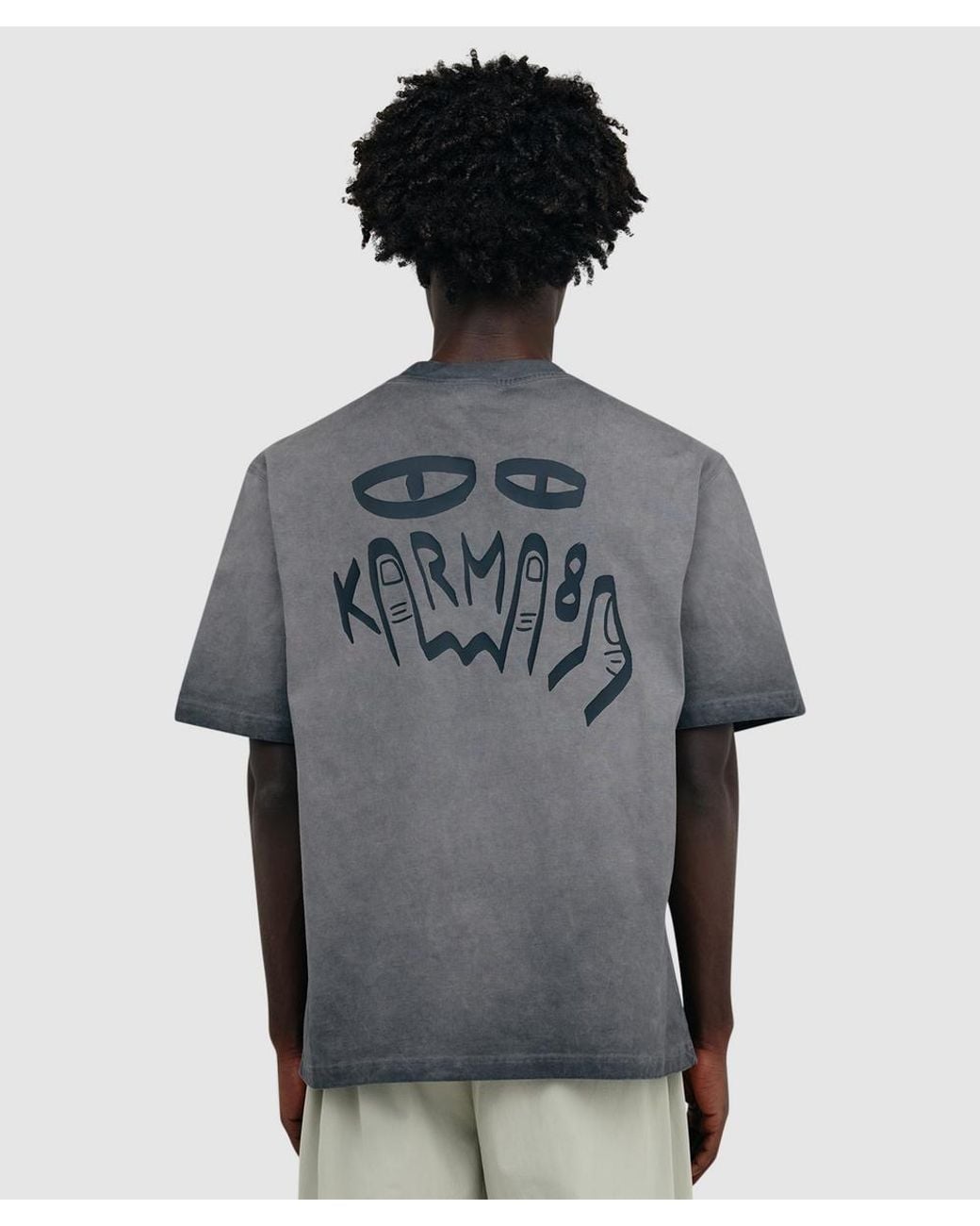 KARMA8A Gray Real Gradient T-Shirt for men