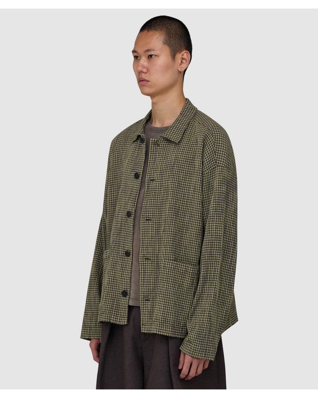 YMC Green Pj Overshirt for men