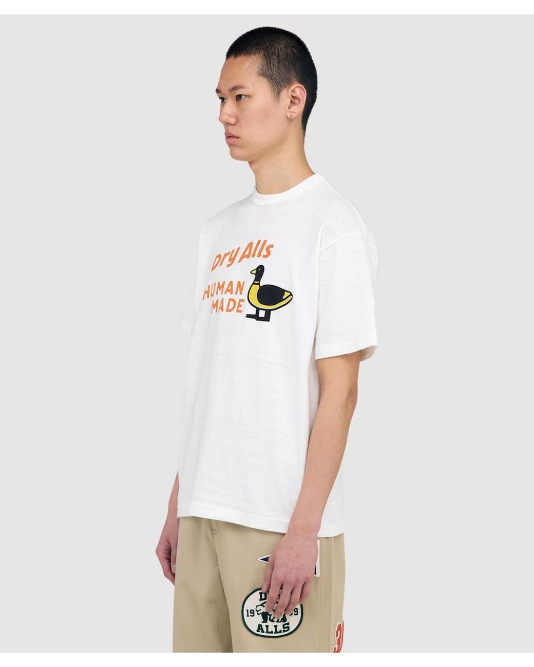 Human Made White Dry Alls Duck T-Shirt for men