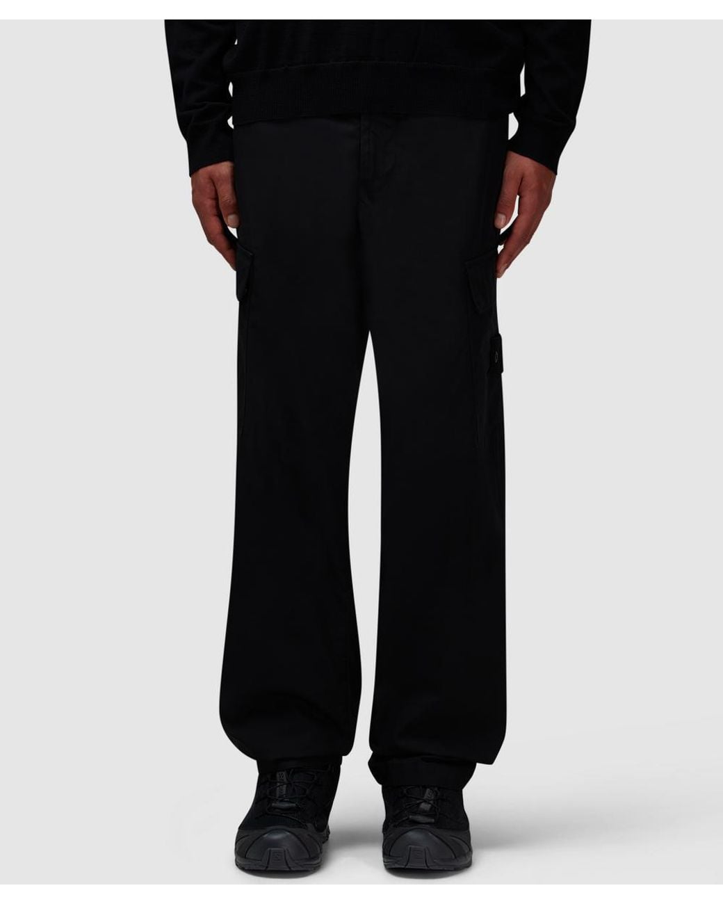Stone Island Black Ghost Weatherproof Cargo Pant for men