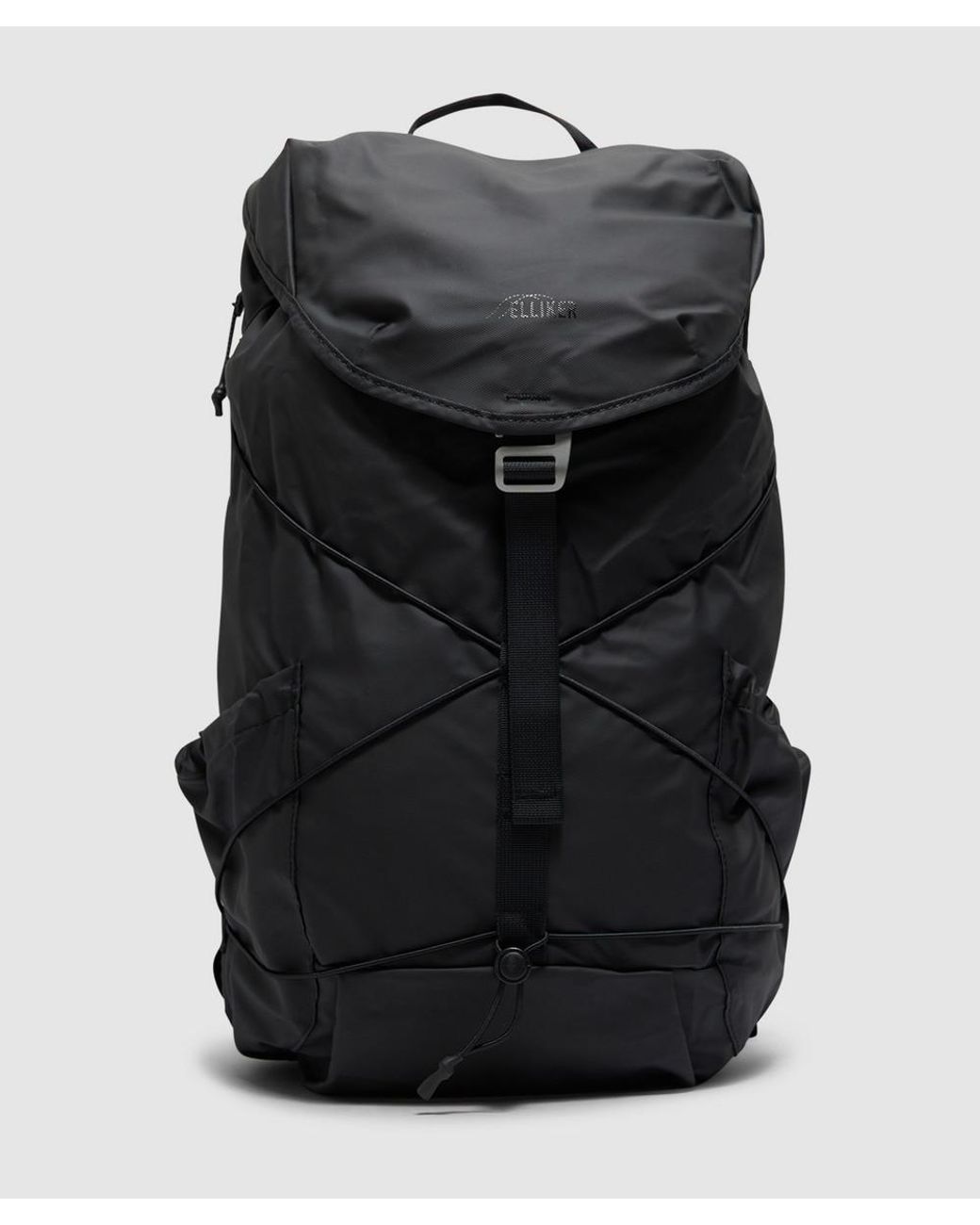 Elliker Black Wharfe Flap Over Backpack