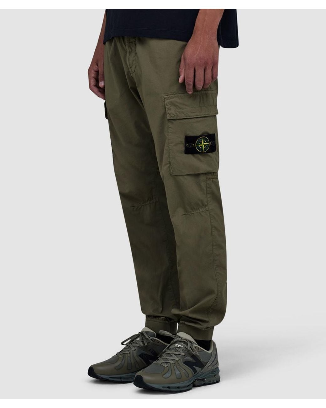 Stone Island Green Paracadute Cargo Pant (Khaki for men