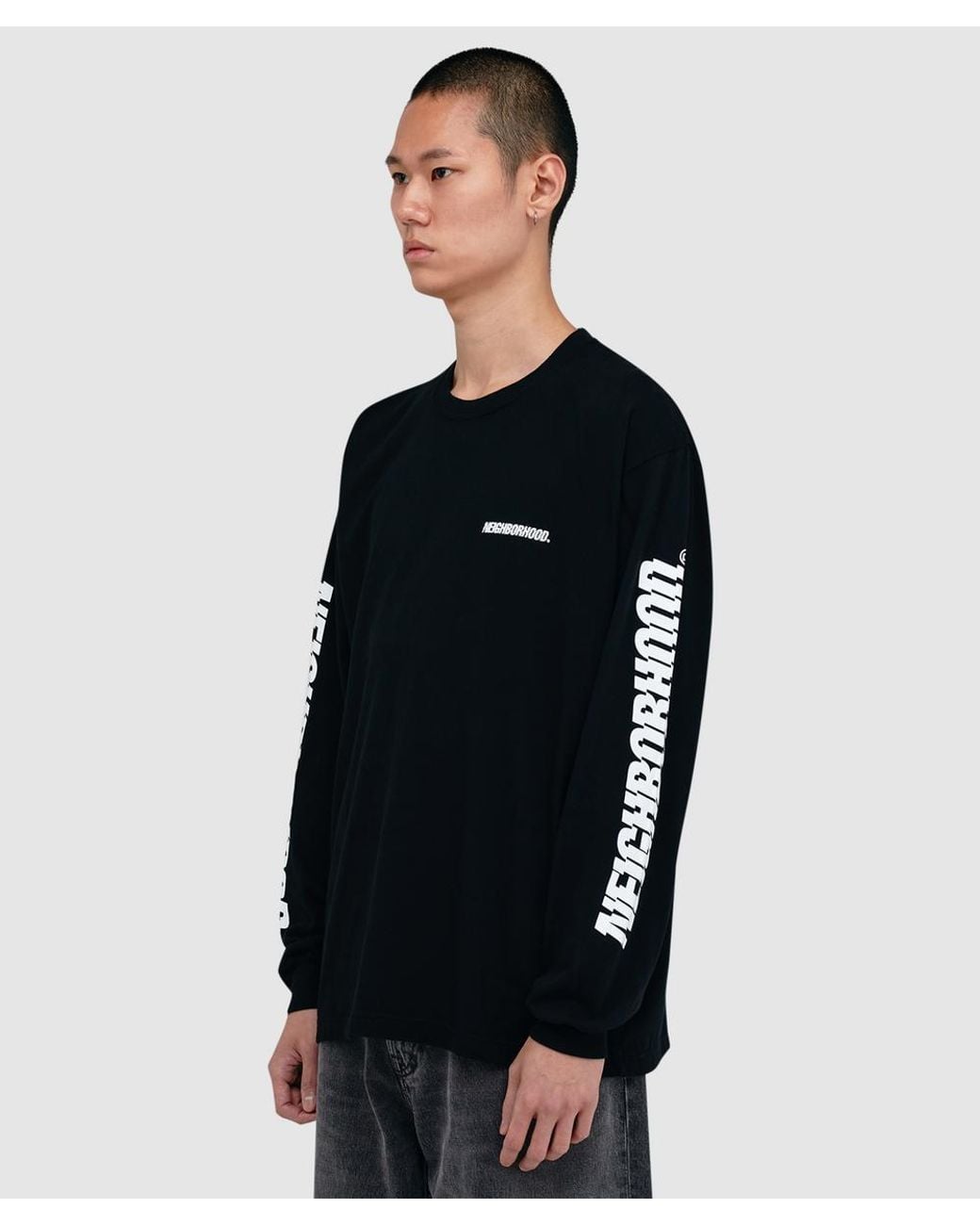Neighborhood Black Nh Ls-1 T-Shirt for men