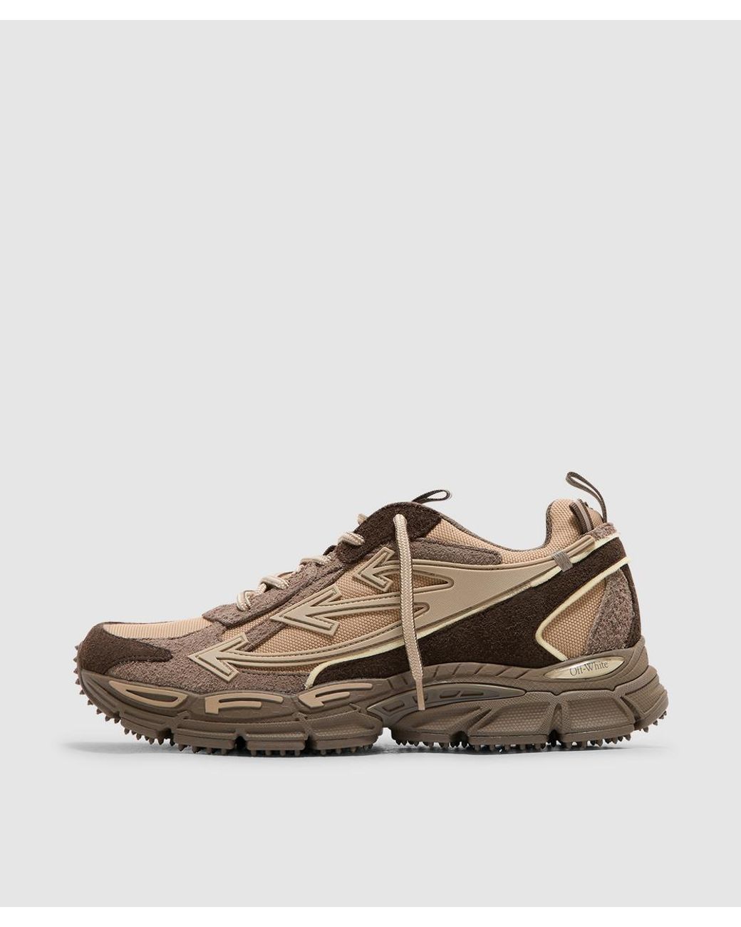 Off-White c/o Virgil Abloh Brown Ow Be Right Back Suede Sneaker /Licorice