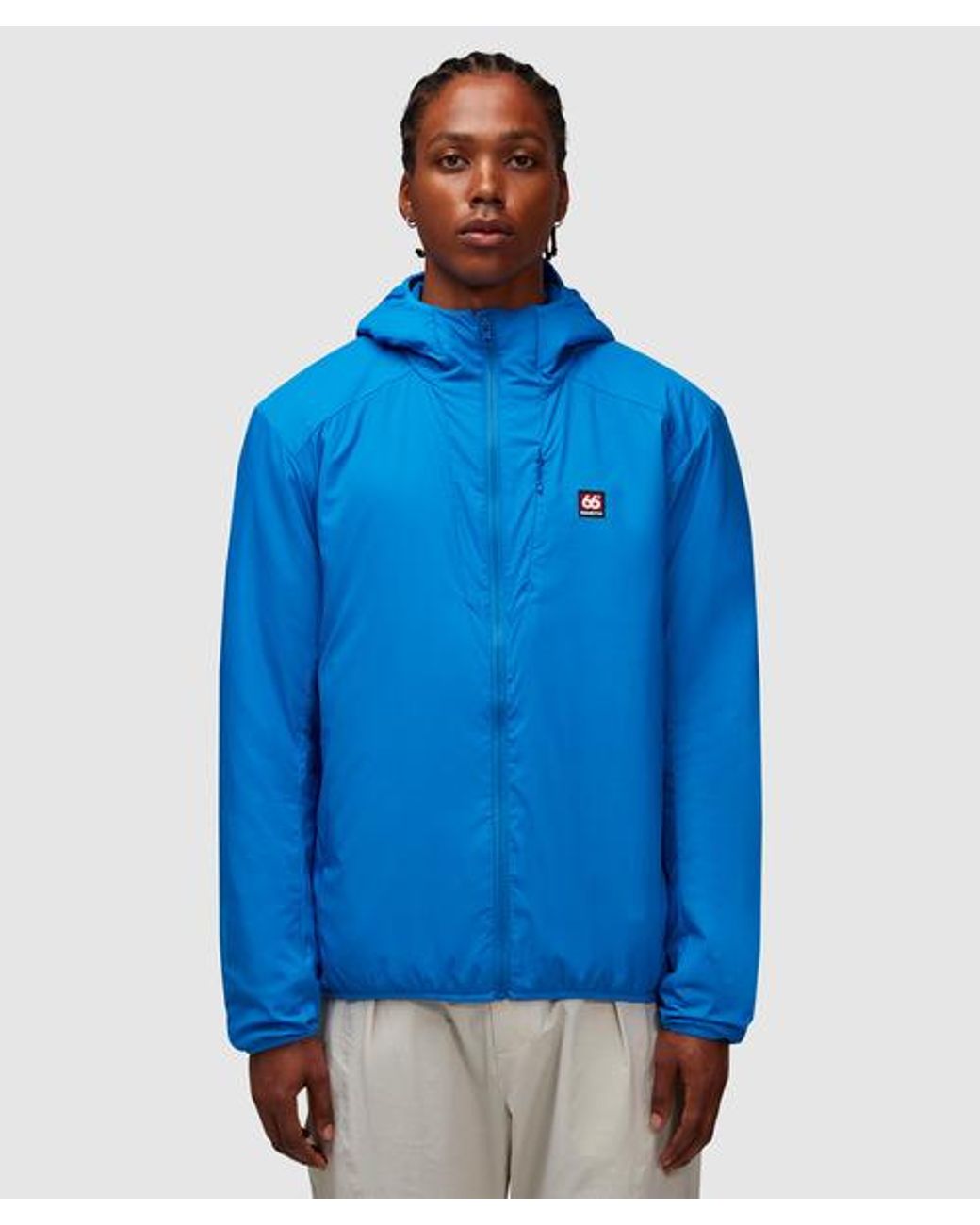 66 North Hengill Hooded Insulated Jacket in Blue for Men | Lyst
