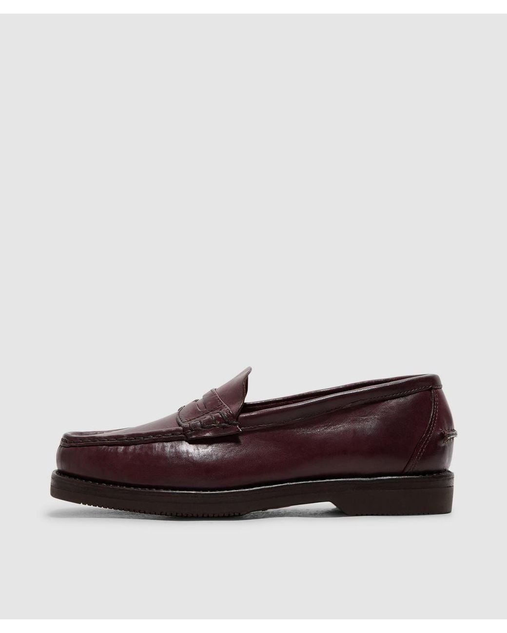 Visvim Brown Fabio Folk Loafer (Burgundy for men