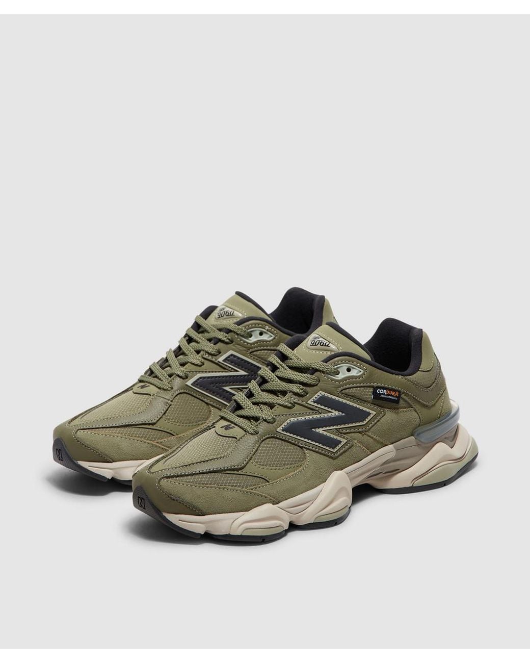 New Balance Green 9060 Cordura Sneaker (Dark Olivine/Off for men