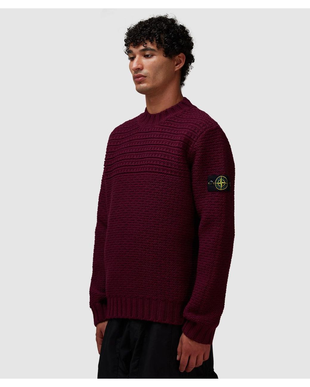 Stone Island Textured Wool Jumper for men