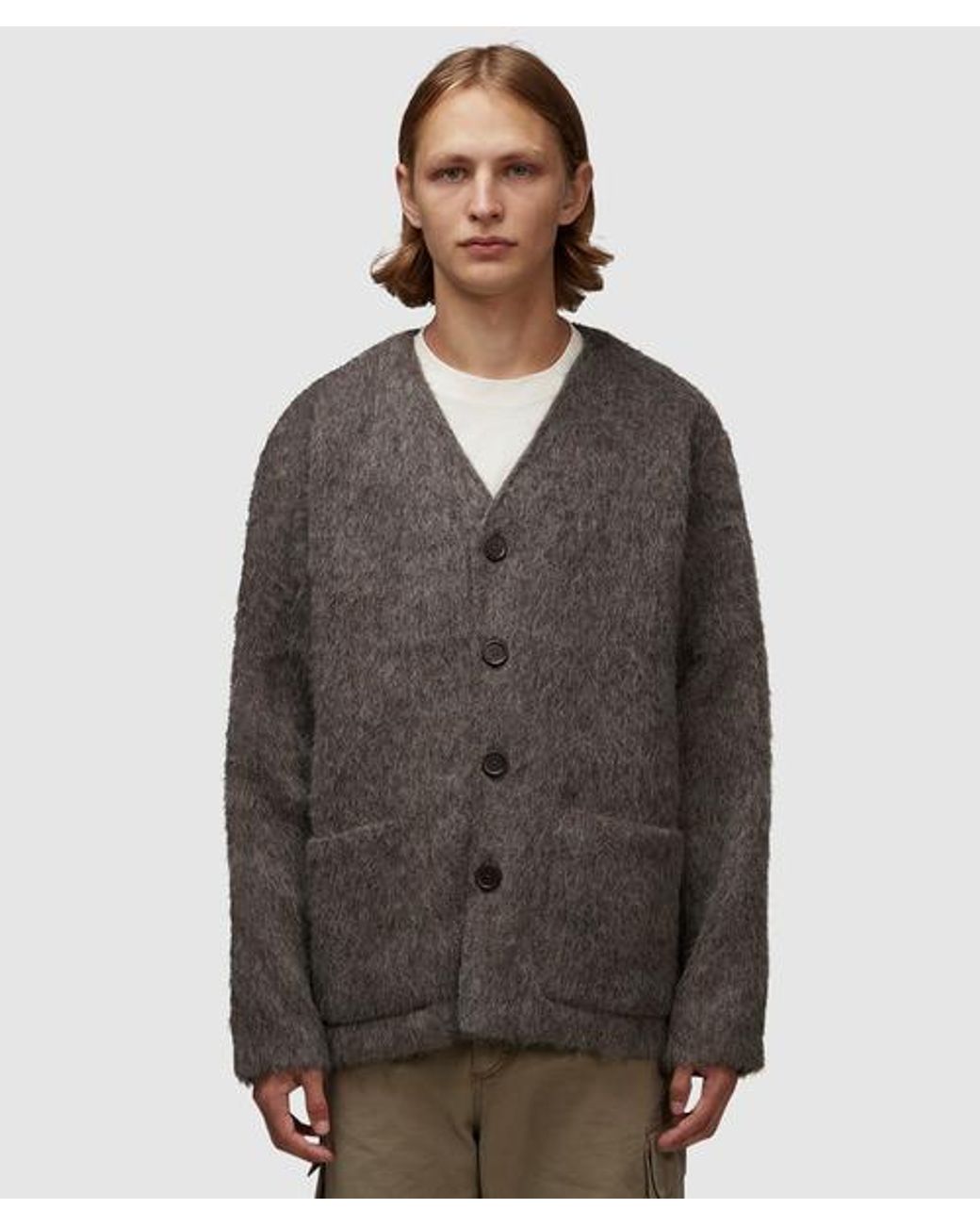 Our Legacy Mohair Cardigan in Grey for Men | Lyst UK