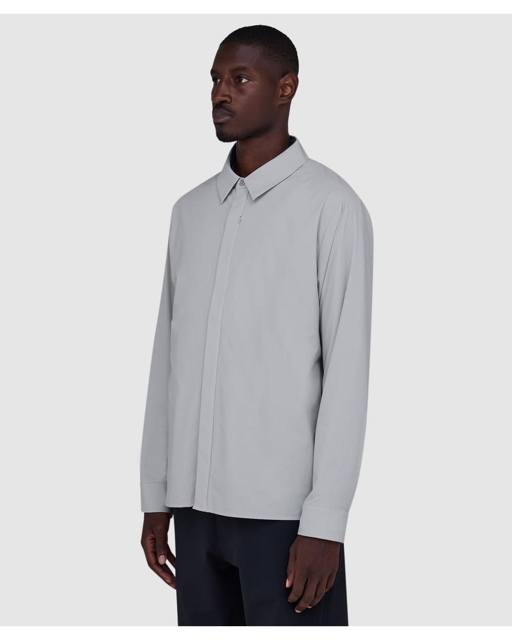 Hiking Patrol Gray Align Button Up Shirt (Lt for men