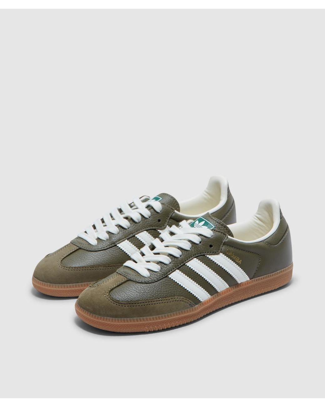 Adidas Green Samba Og Sneaker (Medium Dark Khaki/Off/Gum4