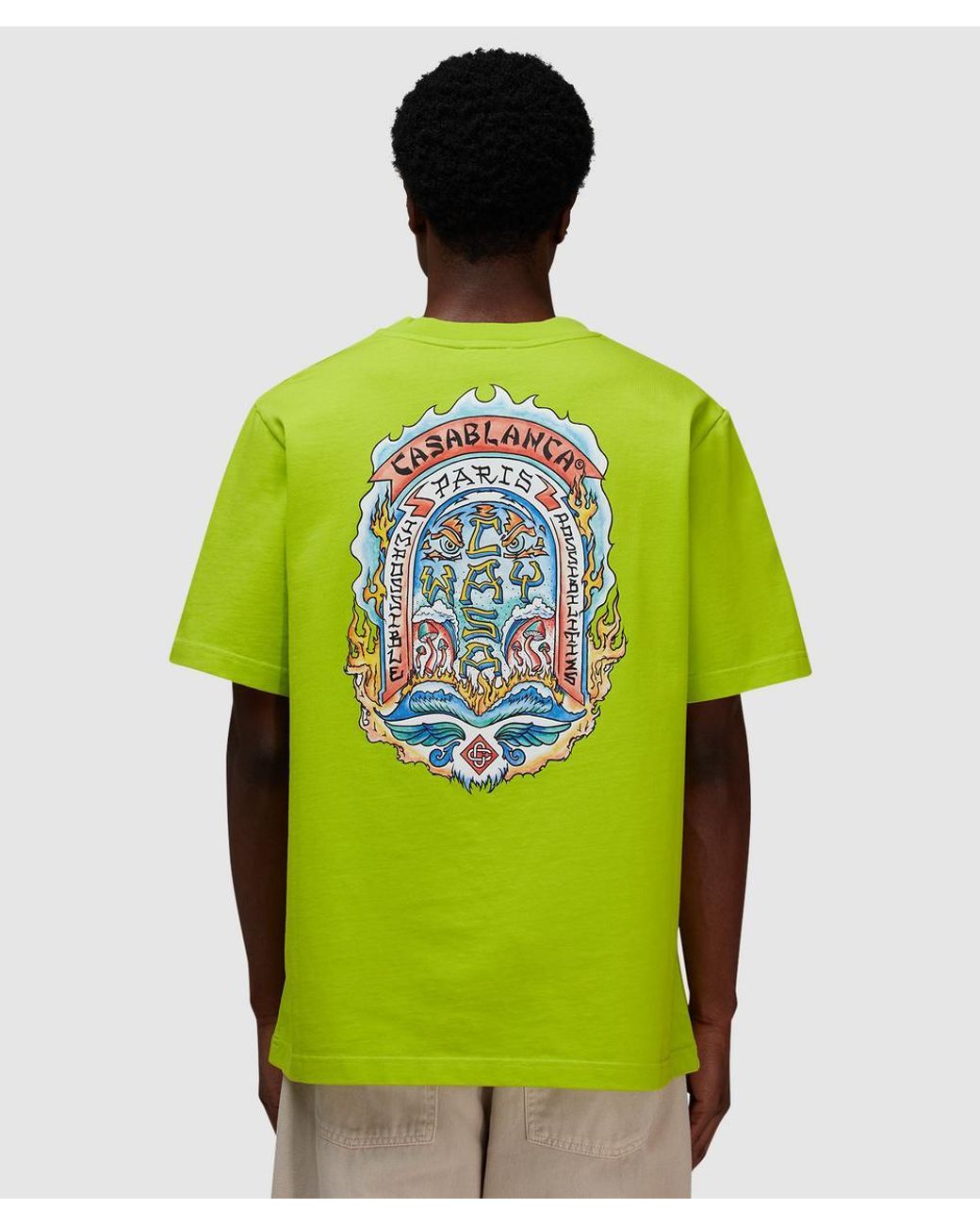 【関税込み】Casablanca グリーン Casa Way Skate Tシャツ CASABLANCA Casa Way Skate T-Shirt (Lime in Green | Lyst