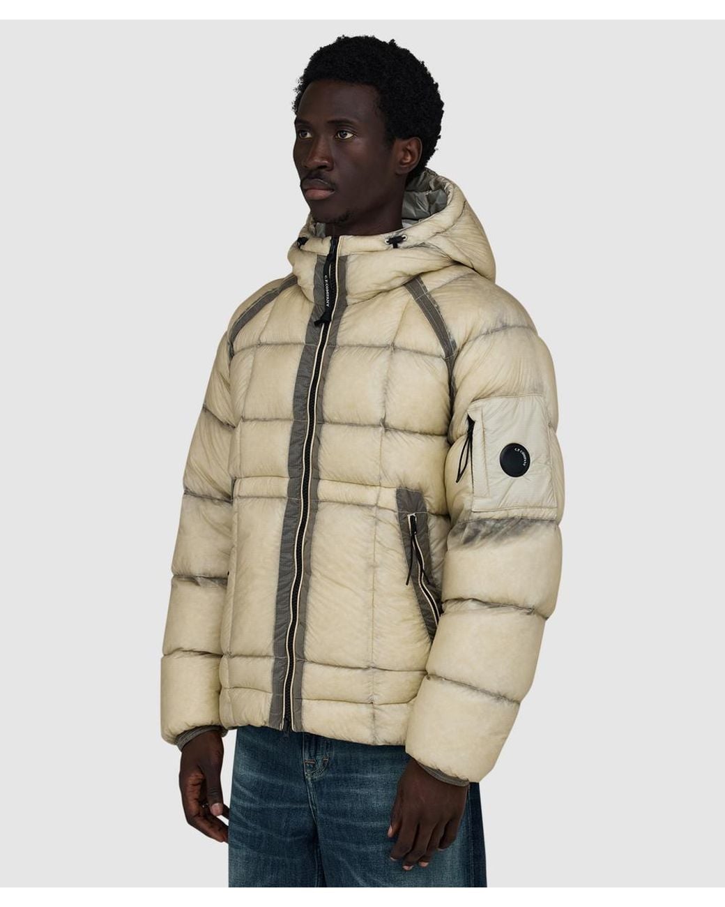 C P Company Natural D.D. Shell Down Jacket Birch for men