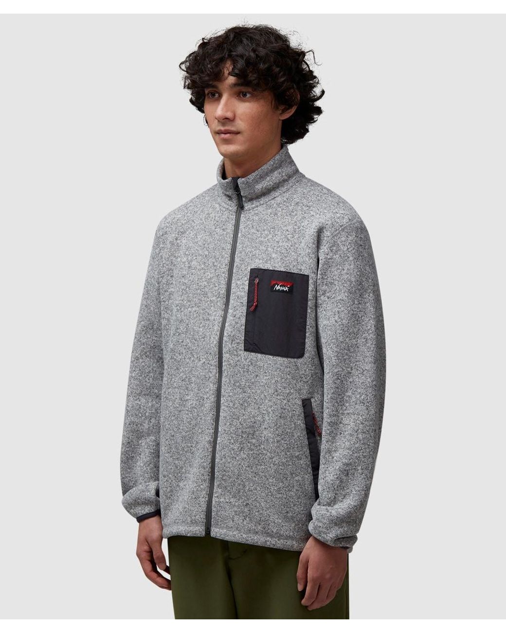 NANGA Polartec Fleece Zip Jacket in Gray for Men | Lyst