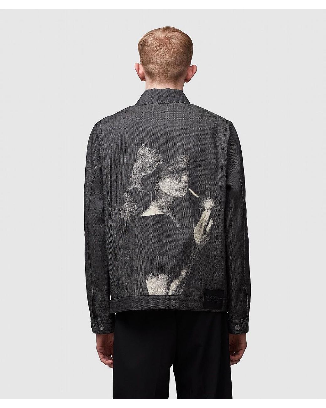 Undercover Cindy Sherman Denim Trucker Jacket in Gray for Undercover Cindy Sherman Denim Trucker Jacket in Gray for