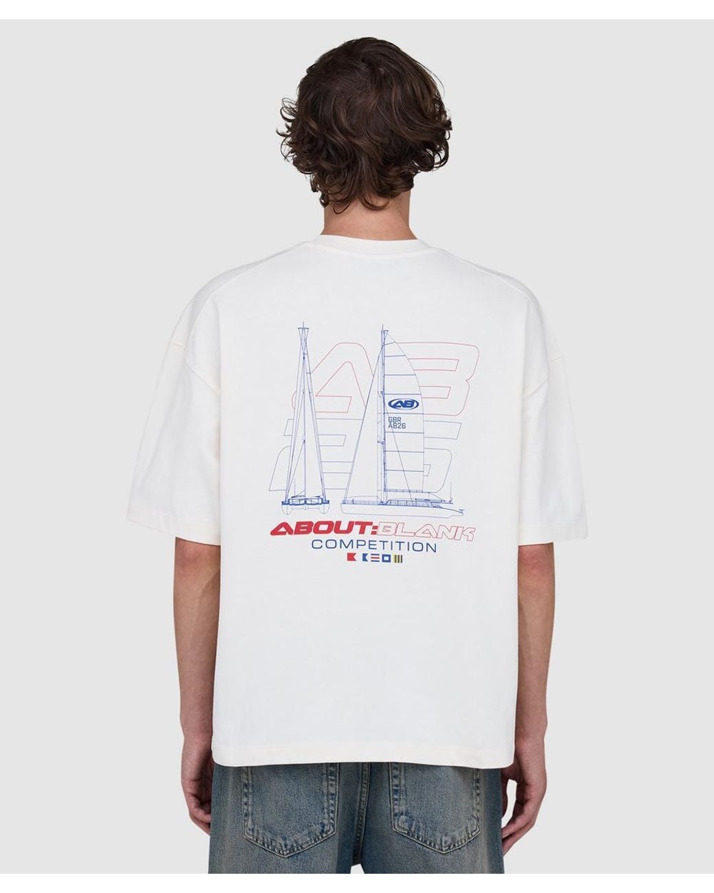 About Blank White Harbour T-Shirt (Oat for men