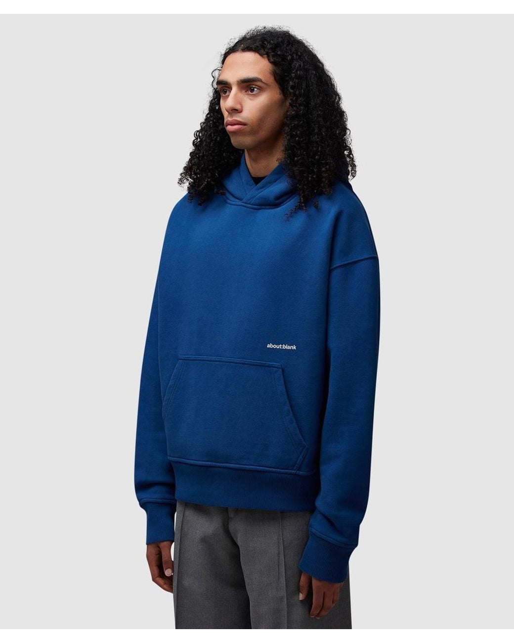 About Blank Blue Box Hoodie for men