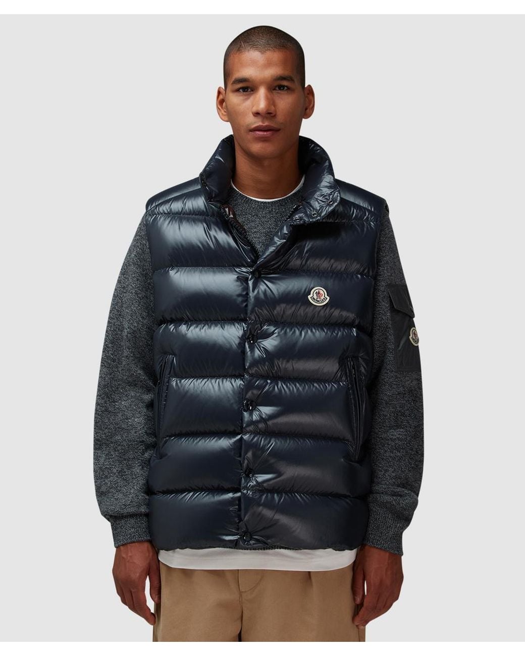 Moncler Blue Tibb Gilet for men