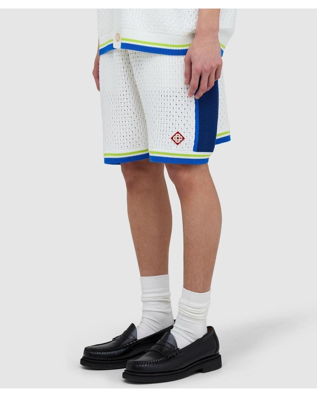 Casablanca Blue Crochet Short for men